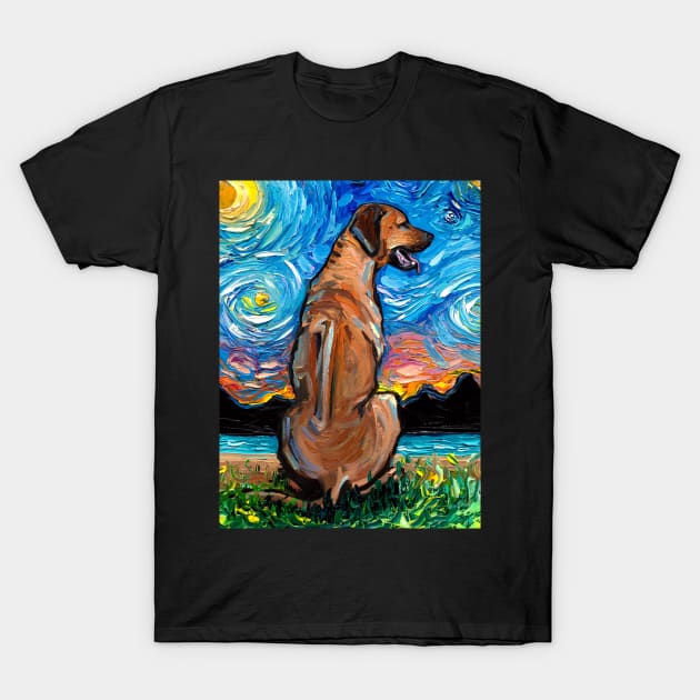 Rhodesian Ridgeback Night T-Shirt by sagittariusgallery